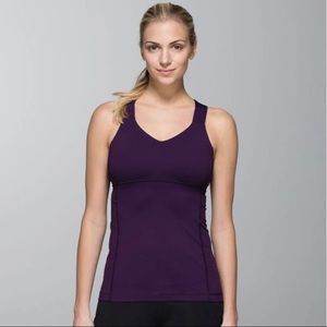 Lululemon Wine colored 2 in one tank